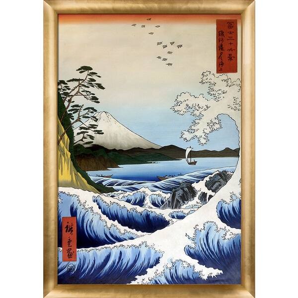 Hiroshige The Sea At Satta Suruga Province From Thirty Six Views Of Mount Fuji Hand Painted Oil Reproduction On Sale Overstock 21706957