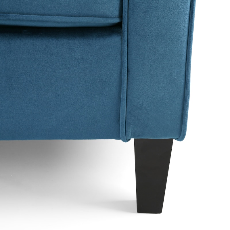 Milo Contemporary Velvet Club Chair by Christopher Knight Home - 30.75" W x 33.50" L x 33.75" H