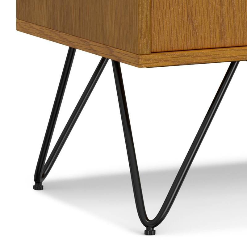 WYNDENHALL Moreno 60 inch Wide Industrial TV Media Stand For TVs up to 65 inches - 60"w x 18"d x 25" h