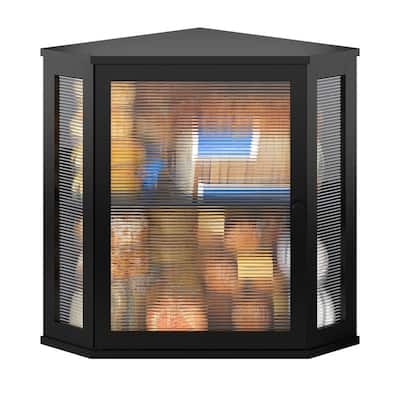Corner Bread Box for Kitchen Countertop - 12.6"L x 12.6"W x 16.5"H