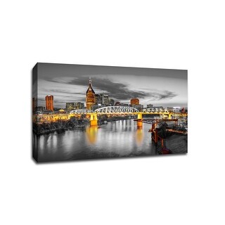 Nashville Wall Art michael tompsett 'nashville watercolor skyline' canvas art - free Nashville Wall Art michael tompsett 'nashville watercolor skyline' canvas art - free