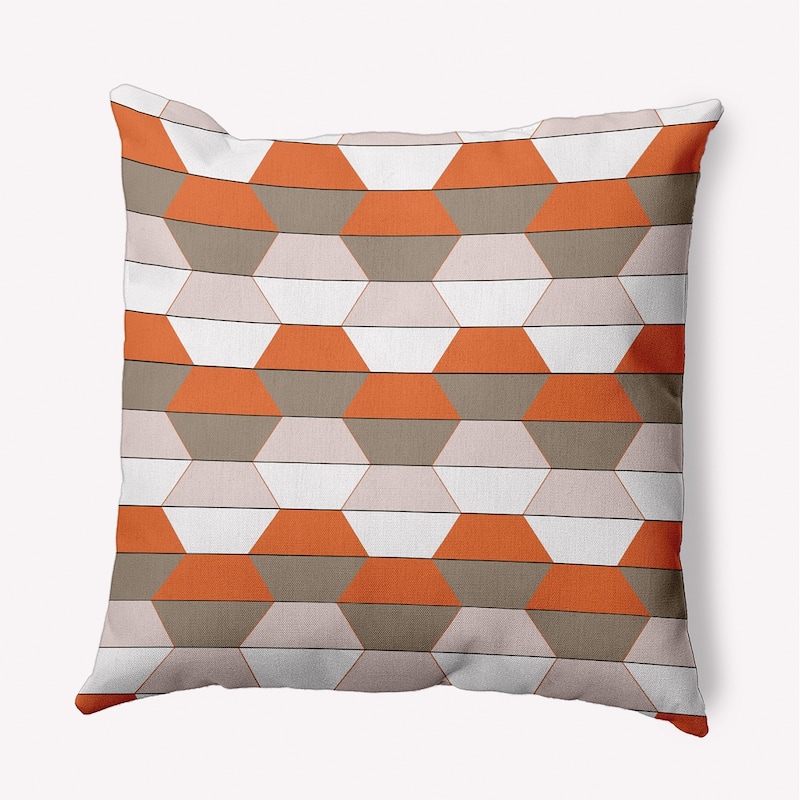 Hex Pattern Indoor/Outdoor Throw Pillow - Doe - 16" x 16"