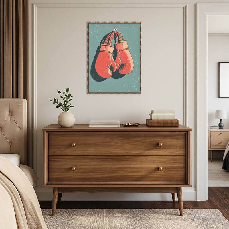 Boxing Gloves by Andreas Magnusson (18 x 24 in.), Framed Canvas Wall Art Print