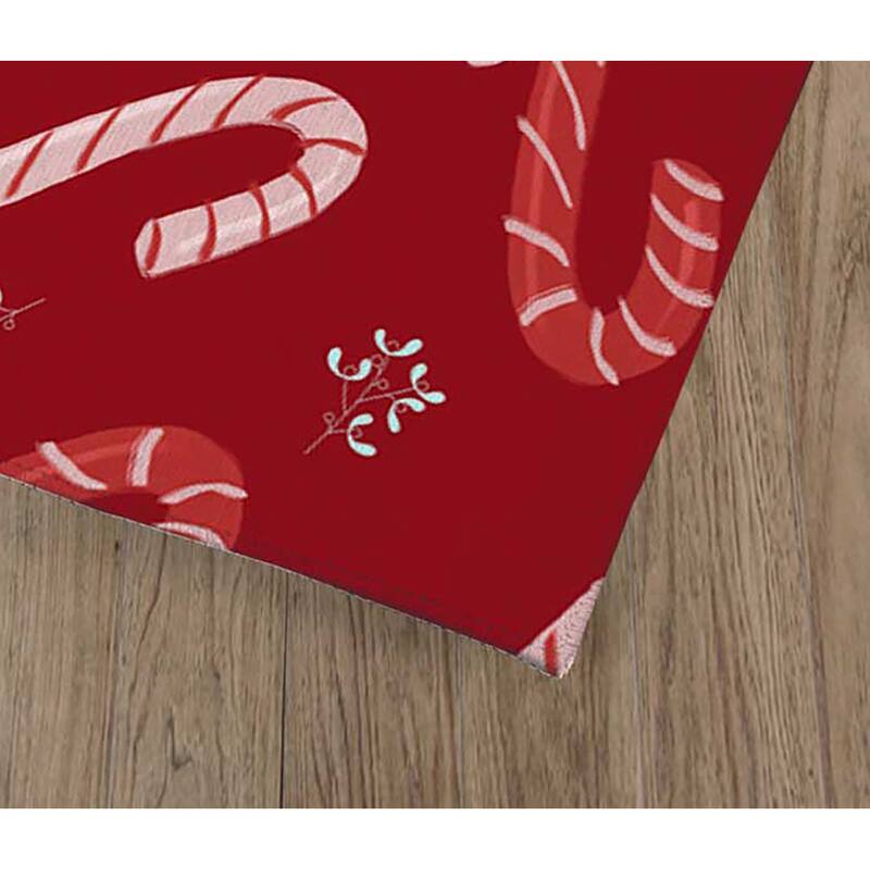 CANDY CANE KISSES RED Laundry Mat By Kavka Designs On Sale Bed Bath