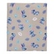 preview thumbnail 3 of 2, Disney Stitch Gray, Blue, Aqua, and White Super Soft Plush Baby Blanket