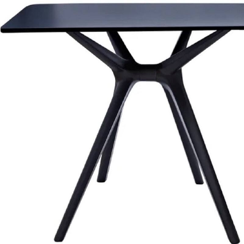 HomeRoots 27" Black Heavy Duty Plastic Square End Table - 28.00 in. x 27.00 in. x 28.00 in.