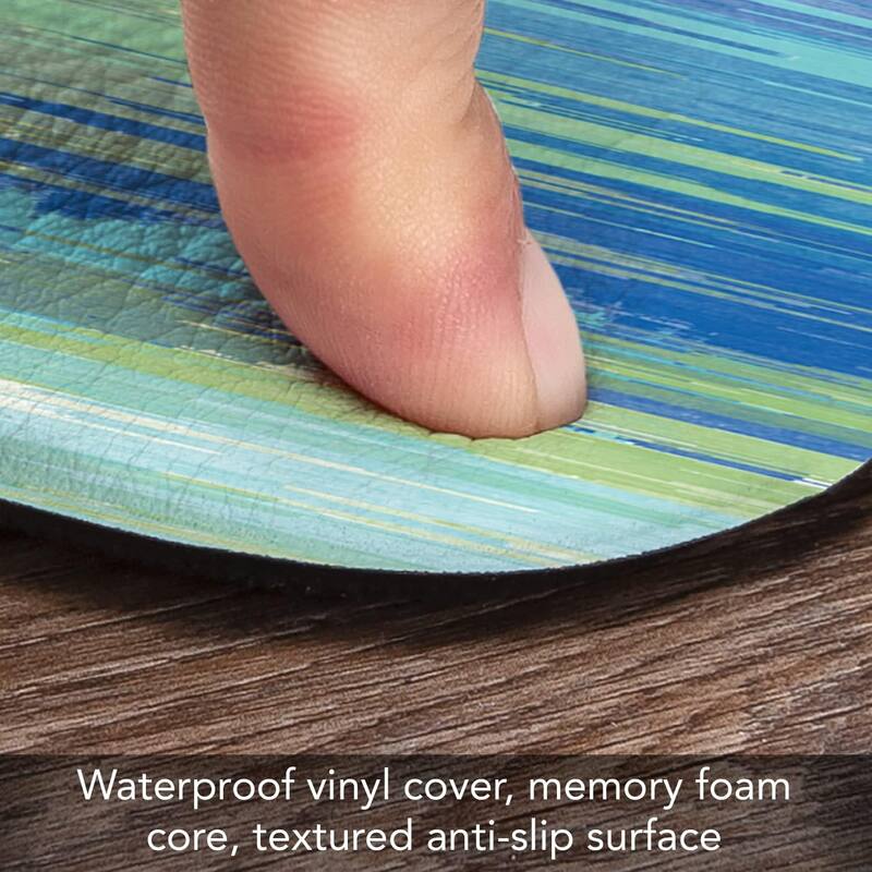 Swash 30” x 20” Decorative Vinyl Comfort Floor Mat Manufactured in The USA, Waterproof, Reduces Muscle Fatigue, Easy to Clean