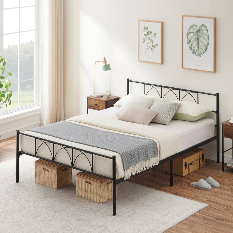 14 Inch Bed Frame with Headboard and Footboard