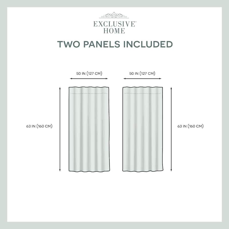 ATI Home Belgian Sheer Hidden Tab Top Curtain Panel Pair