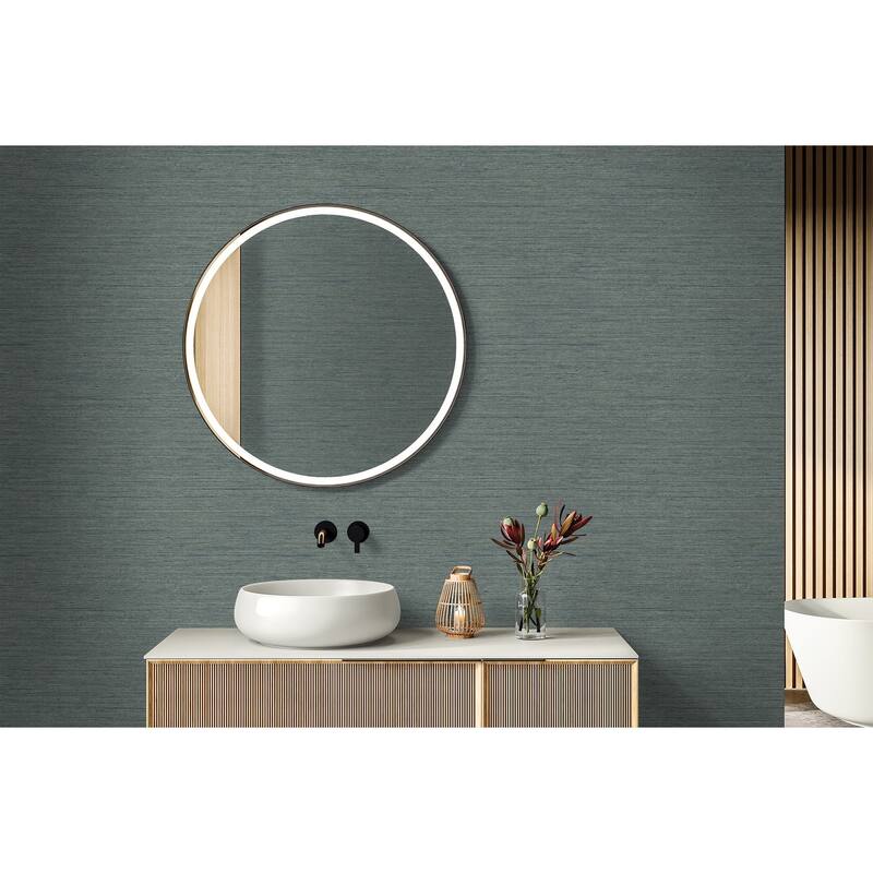 Seabrook Designs Threaded Embossed Vinyl Unpasted Wallpaper