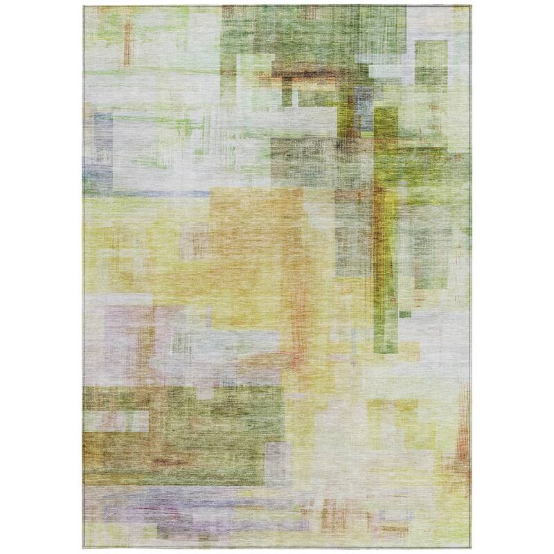 HomeRoots Abstract Transitional Rectangle Outdoor Rug