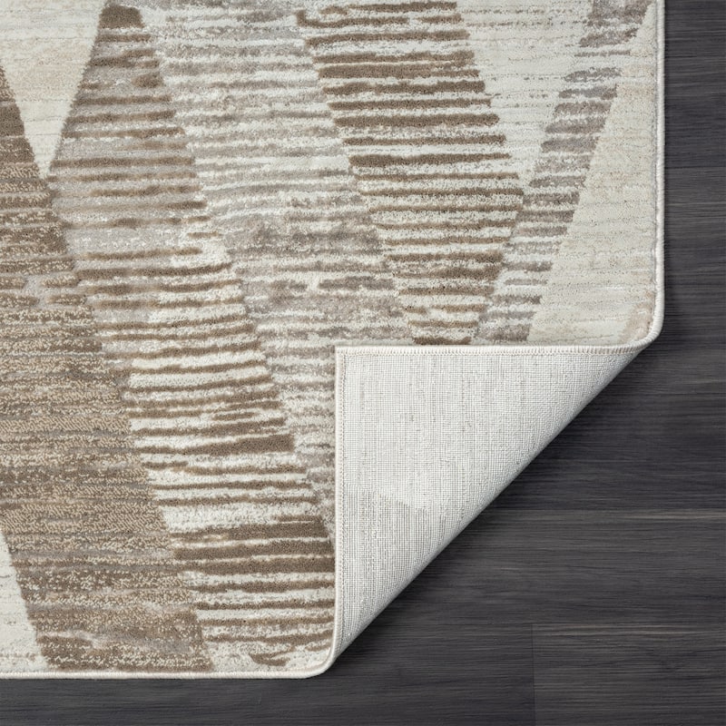 Sevita Gray Modern Contemporary High-Low Textured Indoor Area Rug
