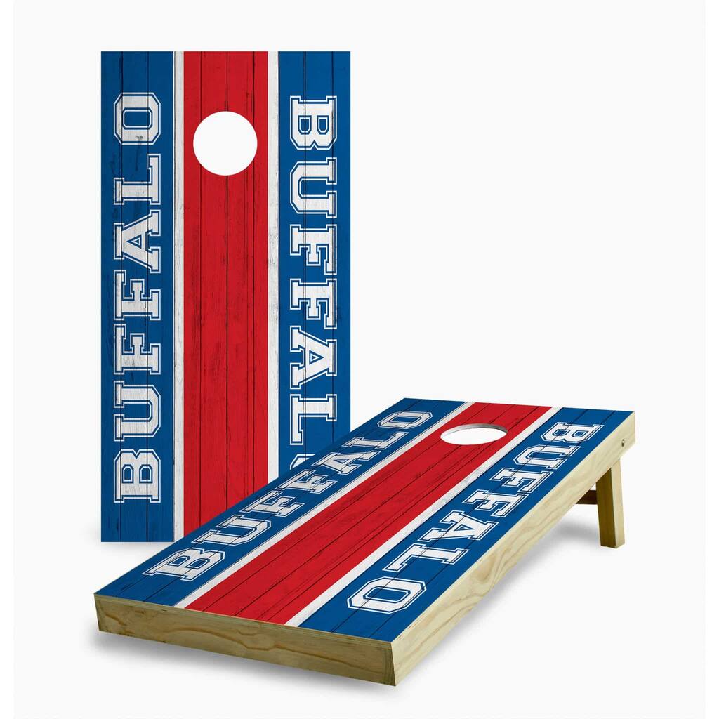 Buffalo Bills Striped Regulation 2x4 Cornhole Game Set