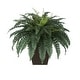 preview thumbnail 1 of 5, Faux Fern in Square Zinc Planter Gloss Brown