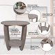preview thumbnail 5 of 10, COZAYH Rustic Farmhouse End Table with Storage Shelf