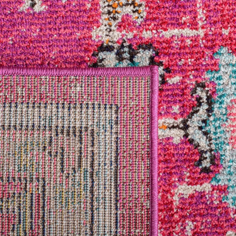 SAFAVIEH Madison Diederike Boho Medallion Distressed Rug