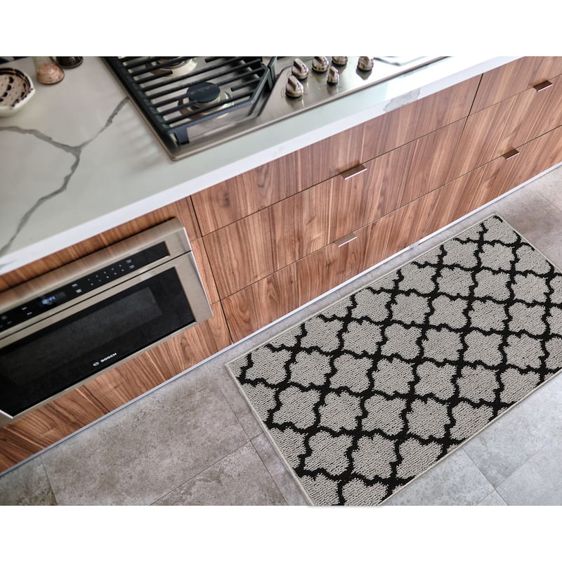 Wool Effect Arabesque Kitchen Mat