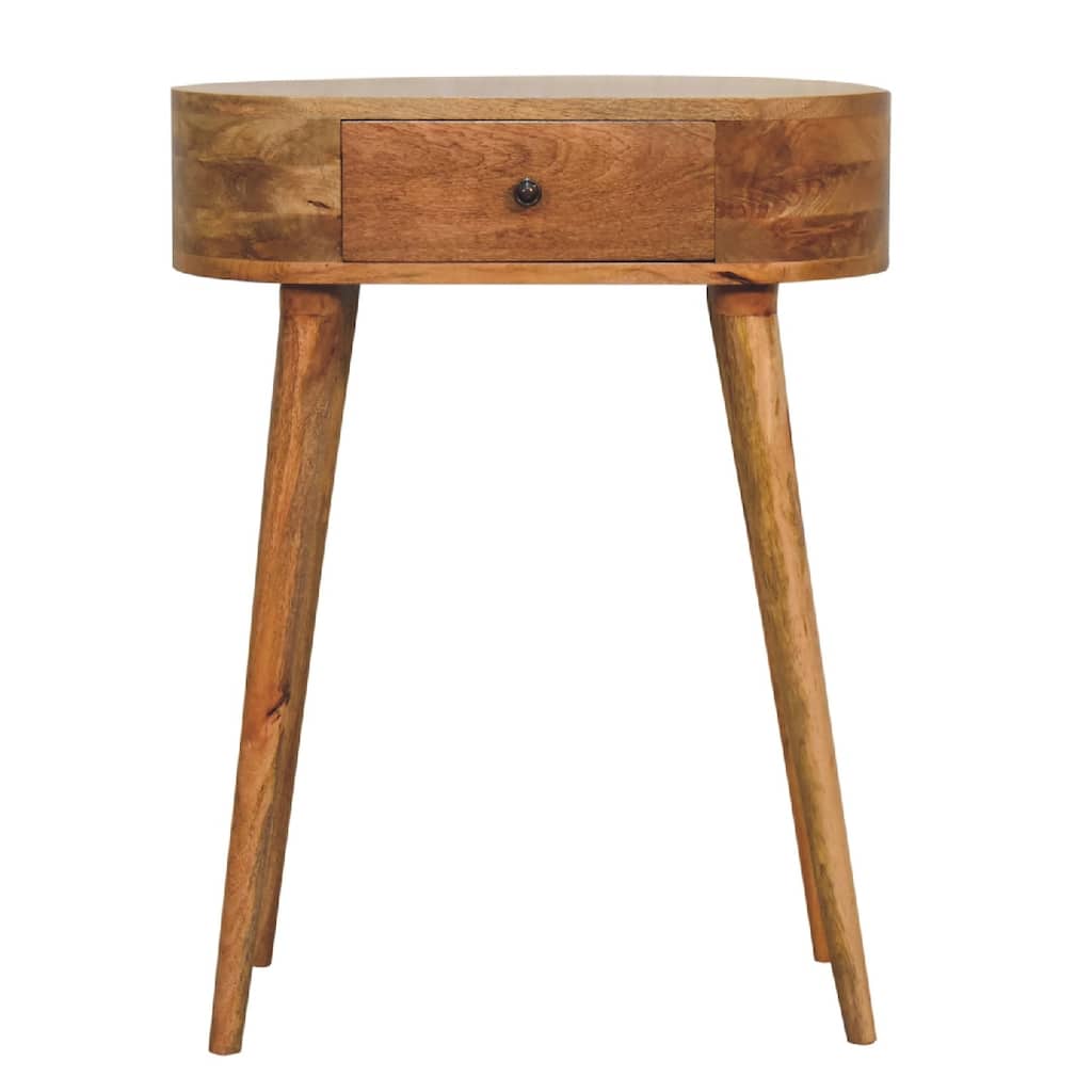 Artisan Furniture Solid Wood Mini Albion Oak-ish Console, Brown with One Drawer