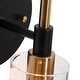 preview thumbnail 18 of 18, Modern Farmhouse 1-Light Black Gold Wall Sconce Light Fixture with Glass Shade