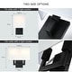 preview thumbnail 9 of 13, Black Wall Sconce Light With White Fabric Shade