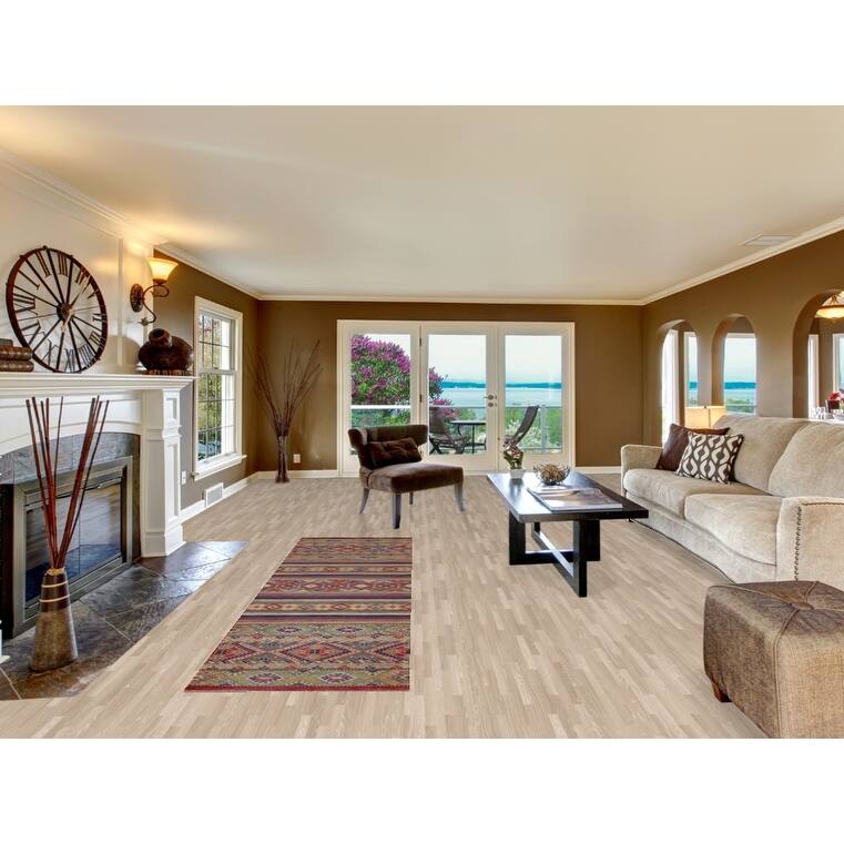 Striped Kazak Oriental Runner Rug Hand-Knotted Wool Carpet - 2'8" x 9'5"