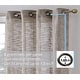 preview thumbnail 45 of 62, HLC.me Madison Faux Linen Textured Sheer Privacy Sun Light Filtering Window Grommet Thick Curtains Panels, Set of 2