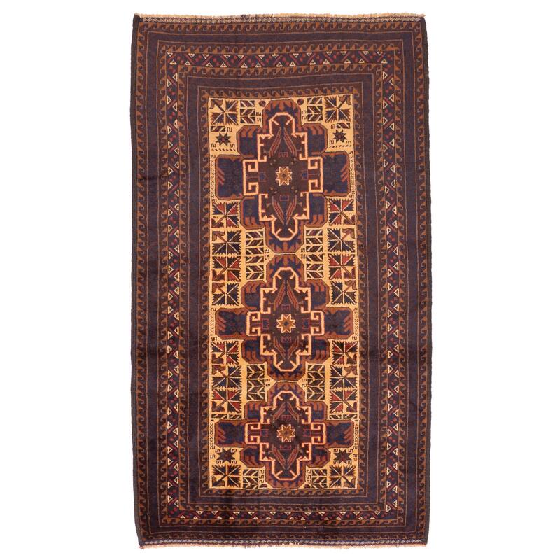 ECARPETGALLERY Hand-knotted Teimani Beige Wool Rug - 3'8 x 6'7