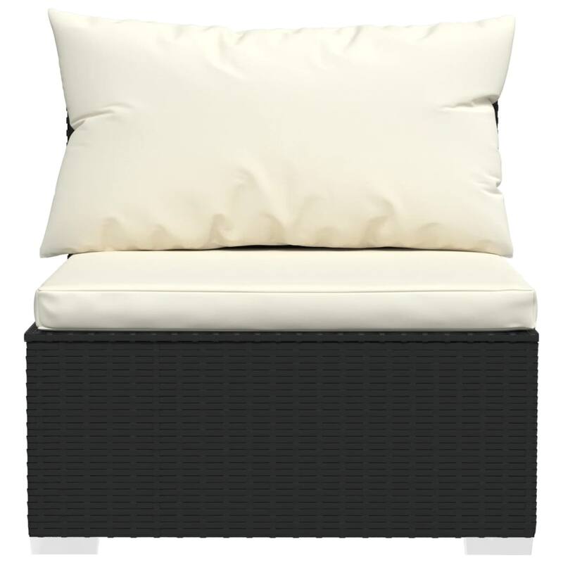 vidaXL Patio Sofa Sectional Sofa Couch Loveseat Outdoor Armchair Poly Rattan
