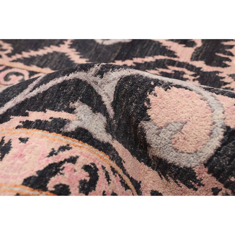 ECARPETGALLERY Hand-knotted Signature Collection Black Wool Rug - 8'1 x 10'0