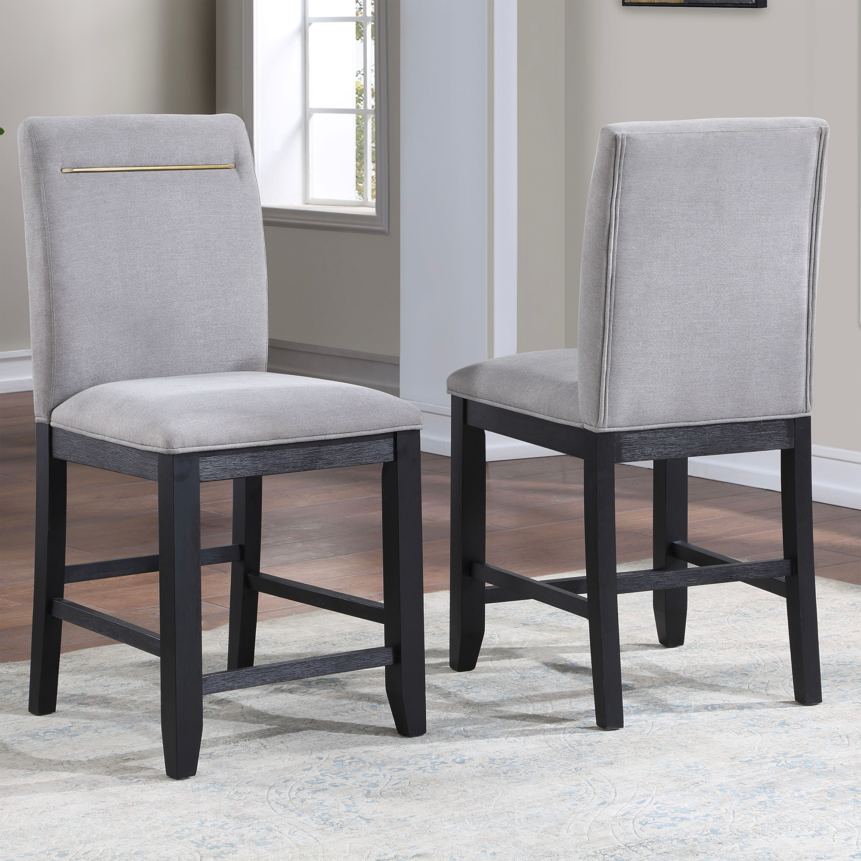 Steve Silver Yantis Grey Counter Height Dining Chair (Set of 2)