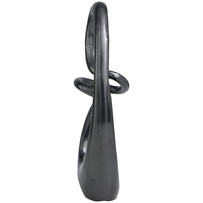 Classy Aluminum Metal Swirl Abstract Sculpture - Dark Gray or Gold