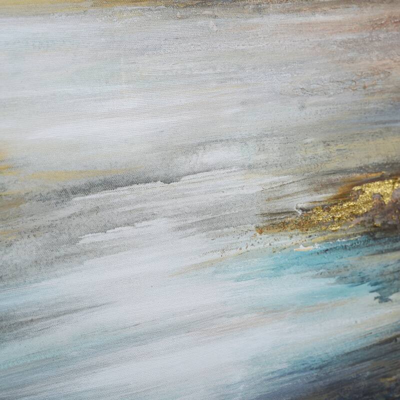 StyleCraft Into The Marsh Hand-Embellished Framed Canvas Wall Art - 32" x 32"