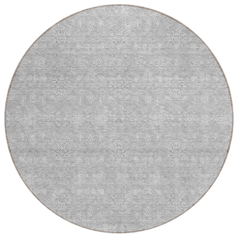 Machine Washable Indoor/ Outdoor Chantille Traditional Floral Rug