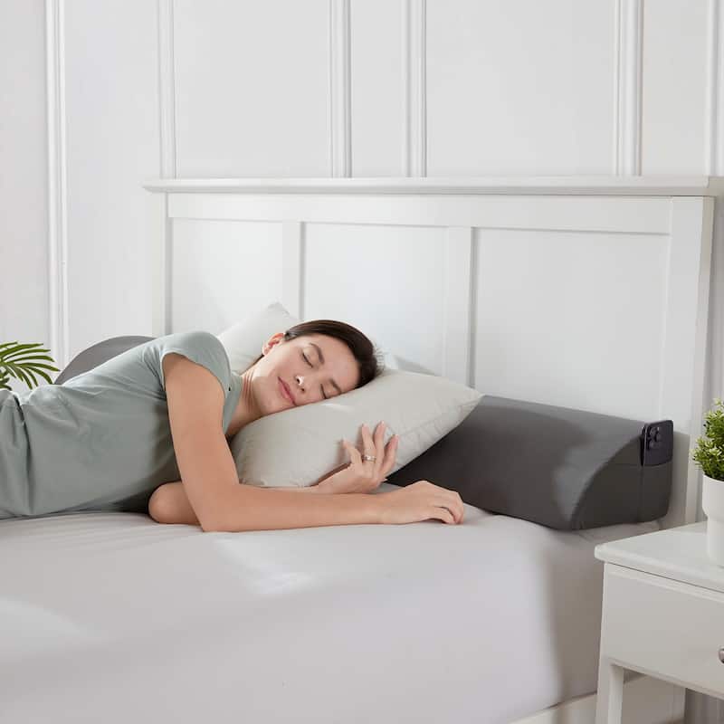 Nestl Reading Bed Rest Gap Wedge Headboard Pillow with Pockets