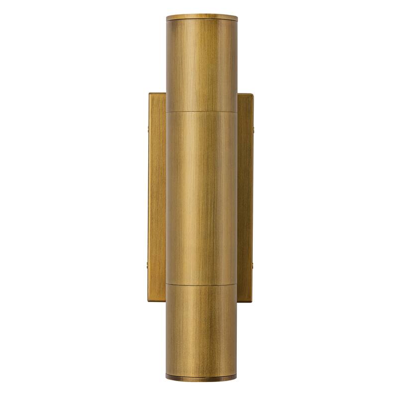 4.5" Modern Black/Gold Cylinder Integrated LED 3000K Up and Down Waterproof Outdoor Wall Armed Sconce