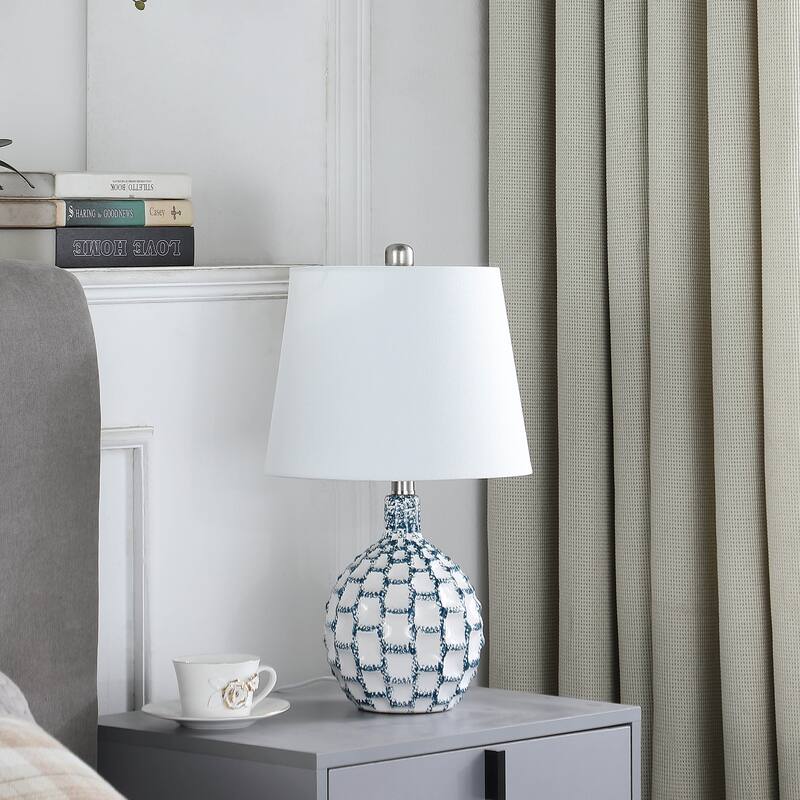 Marin Coastal Blue Ceramic Table Lamp - Blue