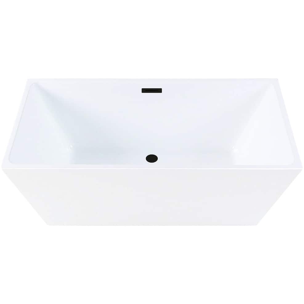 Kingston Brass VTSQ593223C41 Aqua Eden 59" Free Standing Acrylic