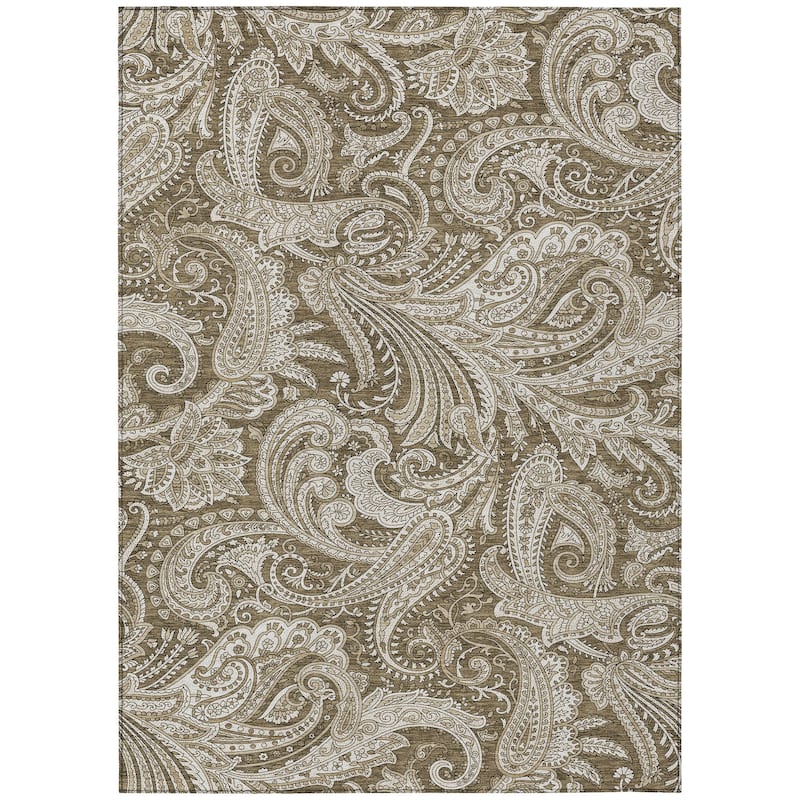 Machine Washable Indoor/ Outdoor Chantille Traditional Paisley Rug