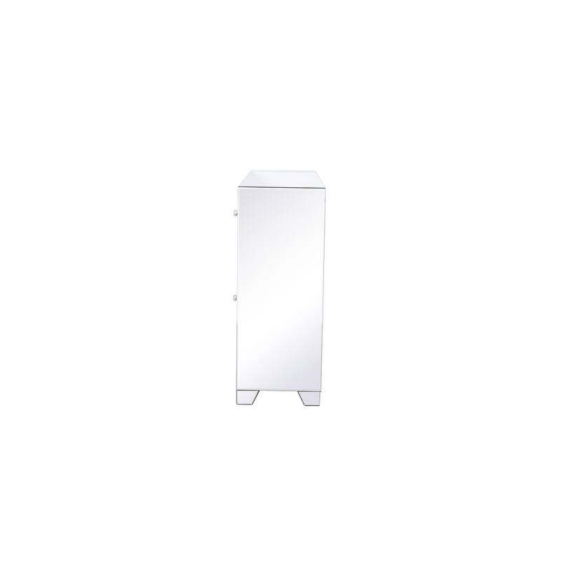 60 in silver crystal mirrored credenza