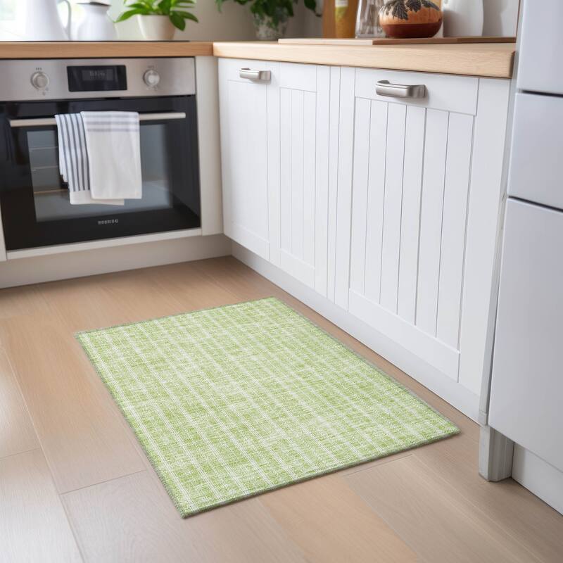 Machine Washable Indoor/ Outdoor Chantille Stripe Twist Rug