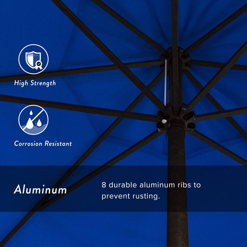 North Bend 9-foot Round Auto-tilt, Bronze Finish, Sunbrella Patio Umbrella by Havenside Home