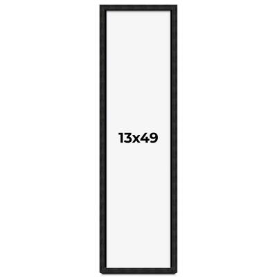 13x49 Shadow Box Black Rustic Barnwood Display Frame | 1.125 Inch