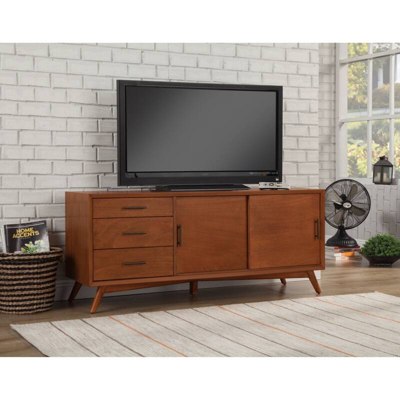 Alpine Furniture Flynn Large TV Console in Acorn Brown