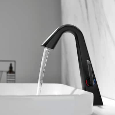 Modern Deck Mounted Single Handle Single Hole Bathroom Sink Faucet
