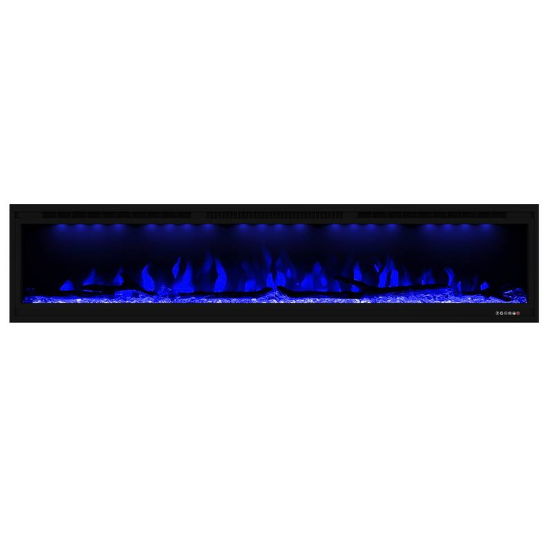 Electric Fireplace Heater with Remote Control and Realistic Flame Effects