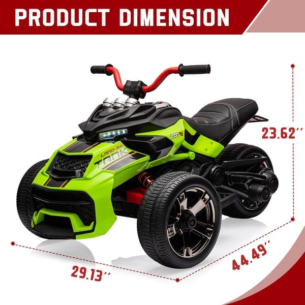 dimension image slide 0 of 6, Kids Ride On Electric ATV for Kids with 3 Wheelers