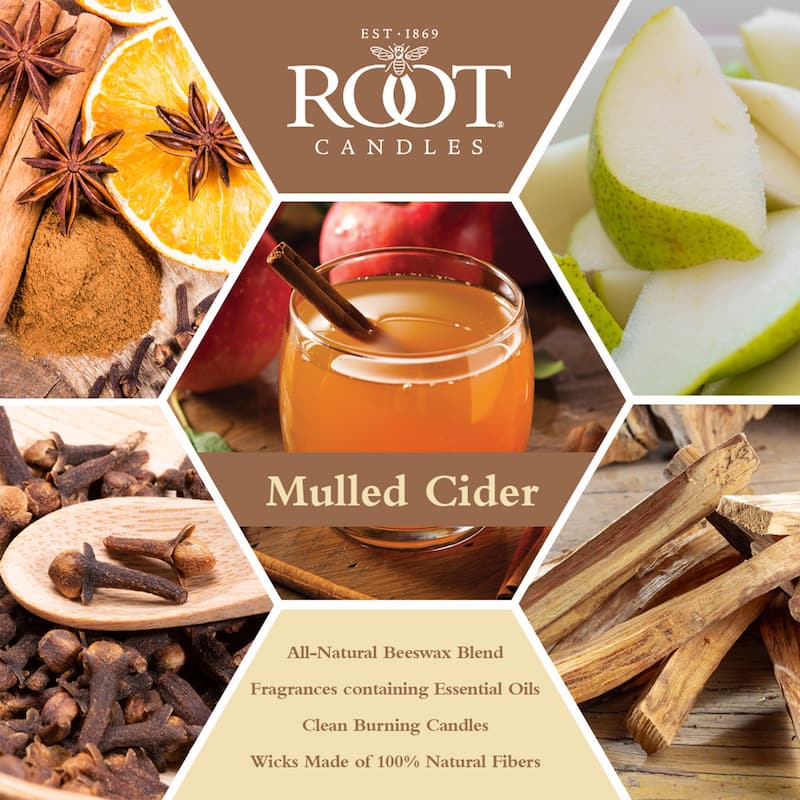 Root Mulled Cider Scented 3-Wick Signature Honeycomb Jar