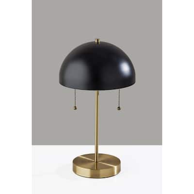 Bowie Antique Brass and Black Table Lamp