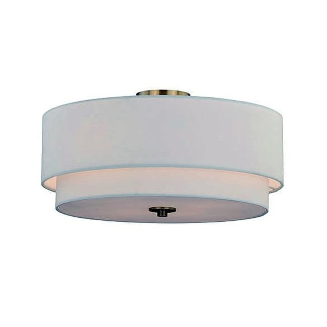 James Allan Elias 4 Light 21" Wide Semi-Flush Drum Ceiling Fixture