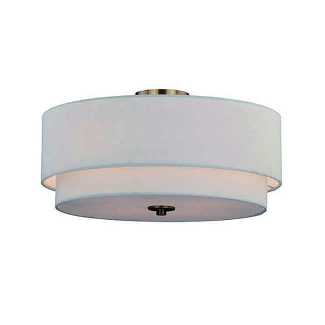 James Allan Elias 4 Light 21" Wide Semi-Flush Drum Ceiling Fixture